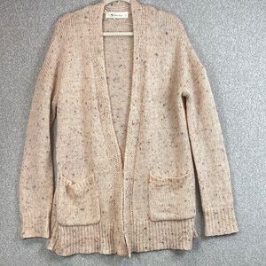 Impeccable Pig cozy colorful cardigan L confetti peach long lines basics